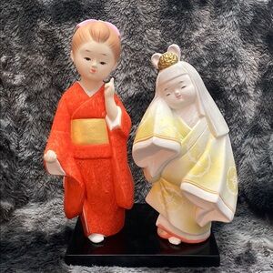 Vintage Japanese Hakata Dolls  Kimono
Geisha Maiko Folk Craft